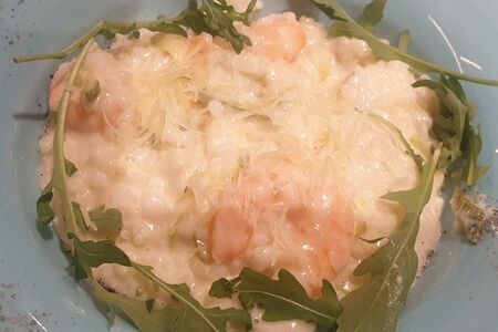 Ризотто с креветками и цукини