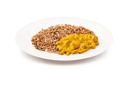 Гречка с курицей карри