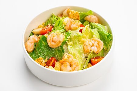 Салат Цезарь с креветками