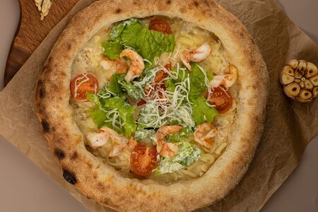 Пицца Цезарь с креветкой