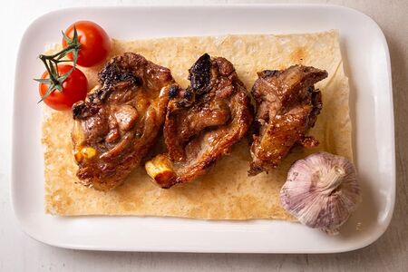 Шашлык из шейки ягненка на кости