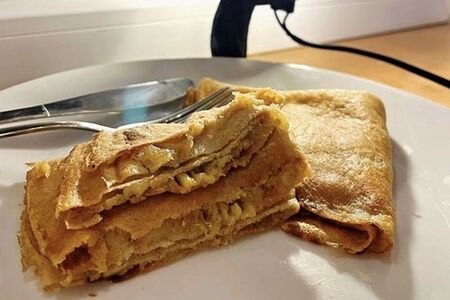 Блинчики с бананом и шоколадом