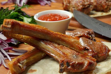 Шашлык из бараньей корейки