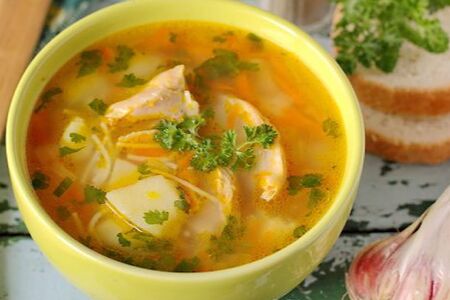 Куриный суп с домашней лапшой