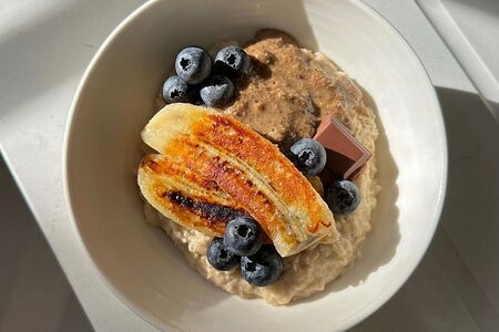 Каша с жареными бананами