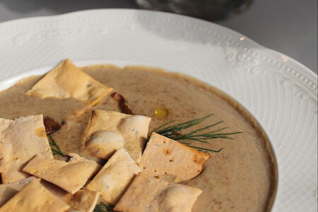 Крем-суп из лесных грибов