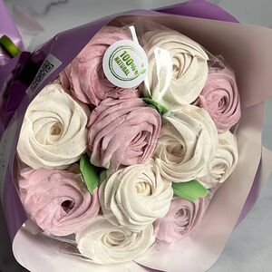 Съедобные букеты из зефира ручной работы