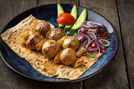 Картофель бейби на углях