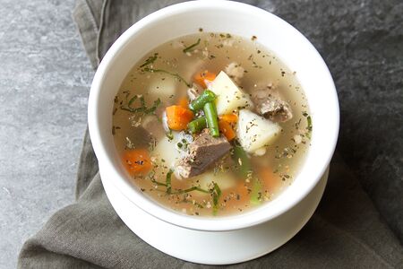 Суп с говядиной