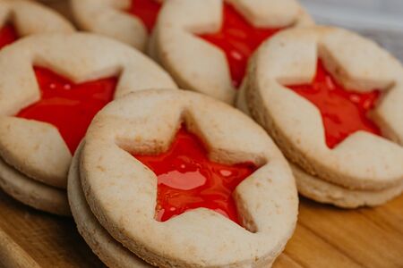 Миндальное печенье Алое сердце без глютена