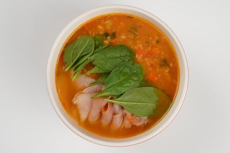 Чечевичный суп с копчёной курицей