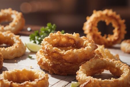 Сочные луковые кольца