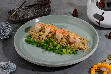 Томаго с креветками терияки