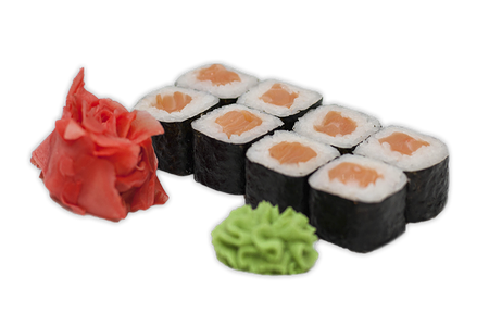 Маленький ролл с лососем