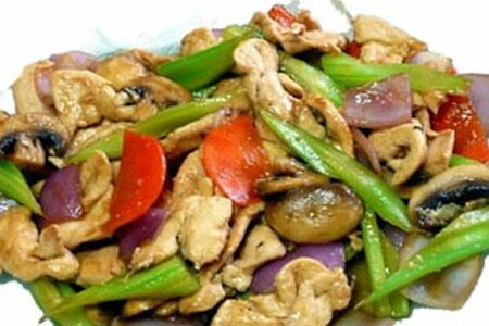 Куриное филе с грибами шиитаке