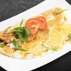 Омлет с четырьмя сырами