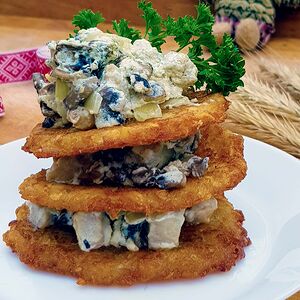 Дранік-вежка з курыцай