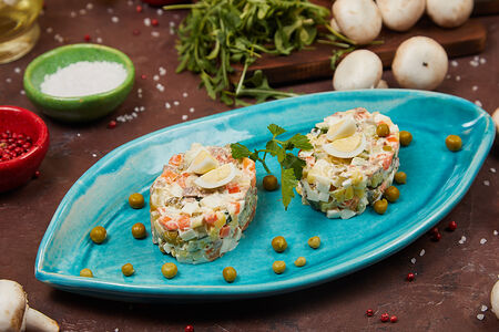 Оливье с языком