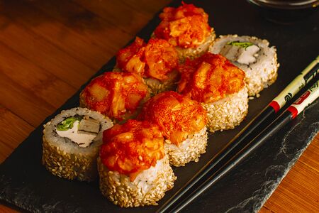 Вулкан с креветкой