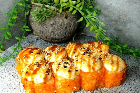 Ролл запеченный сливочный с лососем