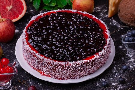 Торт Чизкейк смородина