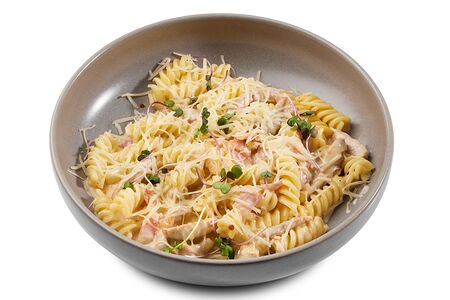 Макарошки с беконом