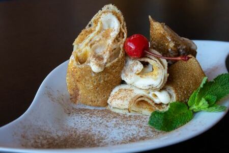 Блины с ванильным кремом