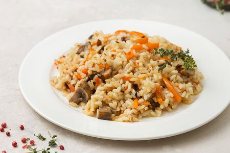 Плов с грибами