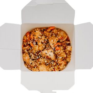 Вок с курицей (рис)