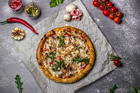 Ветчина с грибами