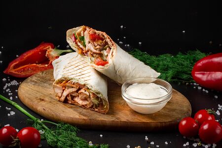 Шаурма Цезарь с курицей