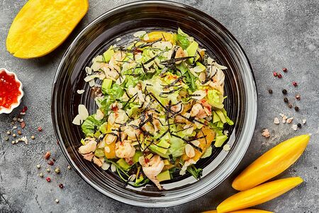 Салат хрустящий с креветками