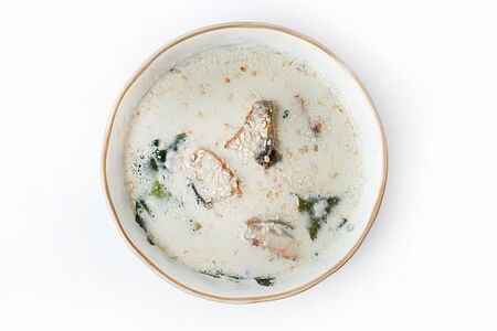 Сливочный суп с угрем