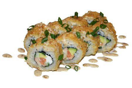 Хрустящий ролл с лососем