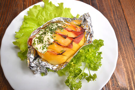 Картофель запеченный с беконом