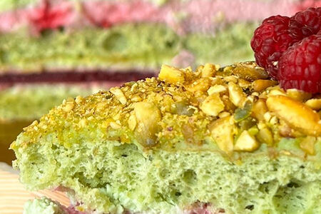 Торт Фисташка-малина