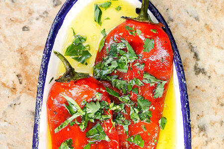 Жареный красный перец