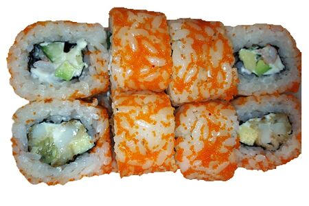 Ролл Калифорния с жареным лососем