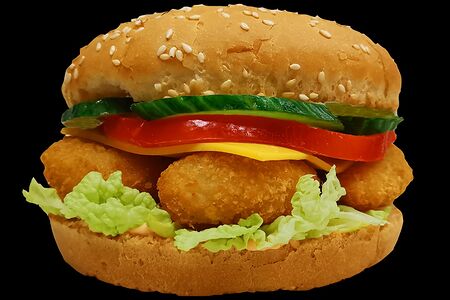 Бургер Цезарь с креветками