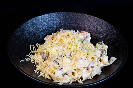 Паста Феттуччине с курицей и грибами