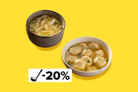 Обед с куриной лапшой