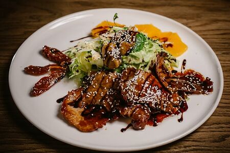 Теплый салат Терияки