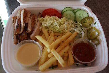 Шаурма на тарелке