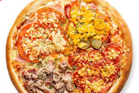 Пицца Ливерпульская четверка двойная начинка 