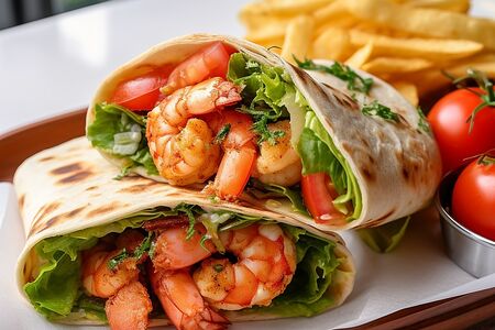 Тортилья с креветками