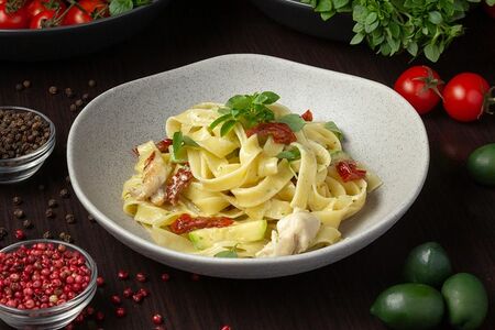 Паста с куриным филе