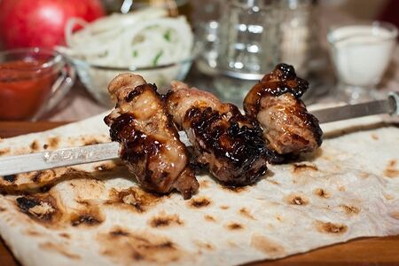 Шашлык из говяжьей печени