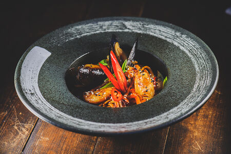 Удон с морепродуктами