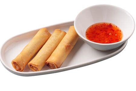 Спринг-роллы с лососем и сыром