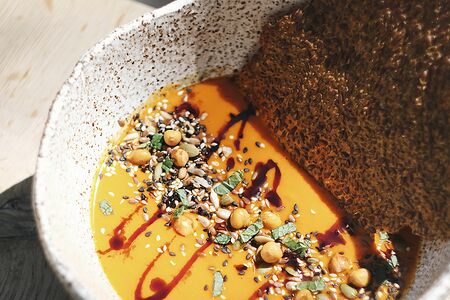 Суп из печеных перцев Vegan